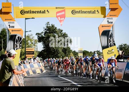 Handout. Settima tappa del Tour de France 2020, Millau / Lavaur in Francia il 4 settembre 2020. Foto di Pauline Ballet/ASO via ABACAPRESS.COM Foto Stock