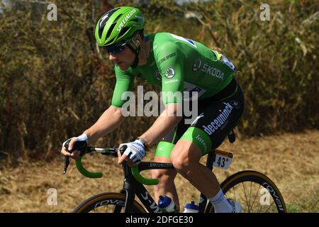 Handout - Sam BENNETT (DECEUNINCK - QUICK - STEP) durante la tappa 12 del Tour de France 2020, Chauvigny / Sarran, Francia il 10 settembre 2020. Foto di Alex Broadway/ASO via ABACAPRESS.COM Foto Stock