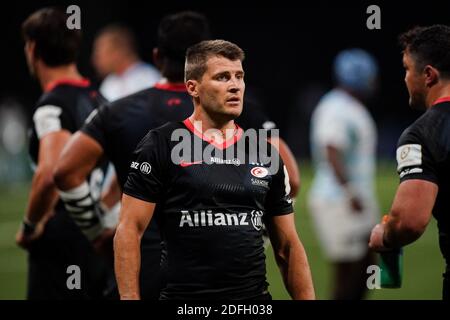 Richard Wigglesworth (SAR) durante la semifinale European Rugby Champions Cup Racing 92 (R92) contro Saracens (SAR) alla Paris la Defense Arena, a Nanterre, Francia, il 26 settembre 2020. Racing 92 ha vinto il 19-15. Foto di Julien Poupart/ABACAPRESS.COM Foto Stock