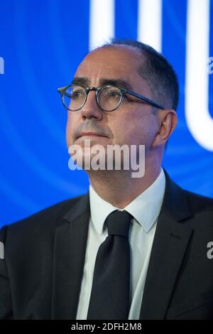 Presidente del Museo del Louvre Jean-Luc Martinez alla vetta della Grand Paris a Parigi, Francia, il 29 settembre 2020. Foto di Raphael Lafargue/ABACAPRESS.COM Foto Stock