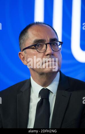 Presidente del Museo del Louvre Jean-Luc Martinez alla vetta della Grand Paris a Parigi, Francia, il 29 settembre 2020. Foto di Raphael Lafargue/ABACAPRESS.COM Foto Stock