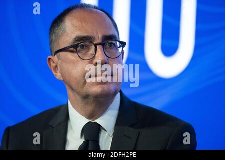 Presidente del Museo del Louvre Jean-Luc Martinez alla vetta della Grand Paris a Parigi, Francia, il 29 settembre 2020. Foto di Raphael Lafargue/ABACAPRESS.COM Foto Stock