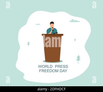 Giornata mondiale della libertà di stampa Illustrazione Vettoriale