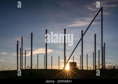 CASTROP-RAUXEL, GERMANIA - 14 NOVEMBRE 2020: Punta di Schwerin, punto di riferimento di Ruhr Metropolis contro cielo il 14 novembre 2020 a Castrop-Rauxel, Germania Foto Stock