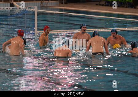 Savona, Italia. 05 dicembre 2020. Team OSC Potsdam durante VK Radnicki vs OSC Potsdam, LEN Euro Cup Waterpolo match a savona, Italia, Dicembre 05 2020 Credit: Independent Photo Agency/Alamy Live News Foto Stock