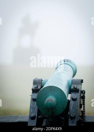 Cannoni a Manassas National Battlefield, Virginia. Foto Stock