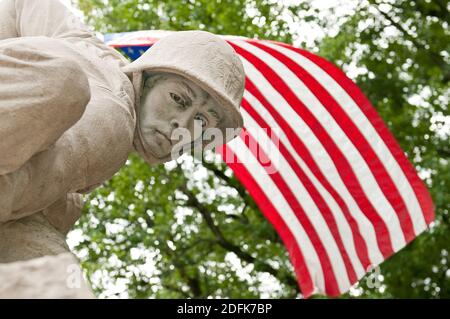 Immagine della statua di Iwo Jima a Quantico Virginia. Foto Stock
