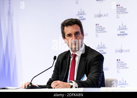 Pierre Emmanuel Houillier, amministratore delegato HSBC France, durante la giornata inaugurale dell'Infraweek 2020 di Parigi, tenutasi presso il ministero dell'economia, delle finanze e della rifusione a Bercy. Parigi, Francia, 5 ottobre 2020. Foto di Daniel Derajinksi/ABACAPRESS.COM Foto Stock