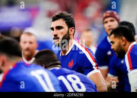 Il capitano francese Charles Ollivon (fra) durante il Rugby Test Match Francia vs Galles a Stade de France, Saint Denis, Francia il 24 ottobre 2020. Foto di Julien Poupart/ABACAPRESS.COM Foto Stock