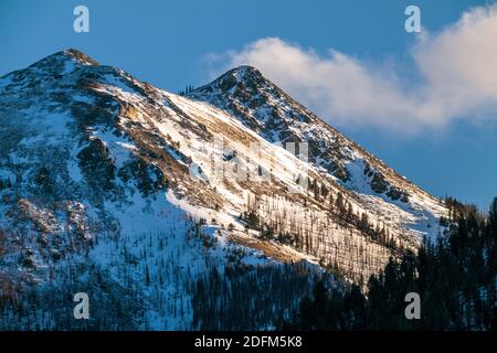 Neve coperta Simmons Peak; altitudine 12.050'; vicino a Salida; Colorado; USA Foto Stock