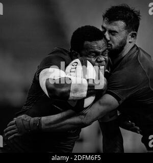 Il centro francese Virimi Vakatawa durante la partita dei tornei di rugby Six Nations Union tra Francia e Irlanda allo stade de France, a Saint Denis, alla periferia di Parigi, il 31 ottobre 2020. Foto di ELIOT BLONDT/ABACAPRESS.COM Foto Stock