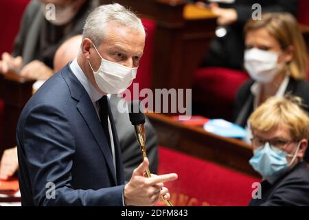 Il Ministro francese dell'economia Bruno le Maire partecipa a una sessione di interrogazioni rivolte al governo all'Assemblea nazionale francese, il 03 novembre 2020, a Parigi, Francia. Foto di David Niviere/ABACAPRESS.COM Foto Stock