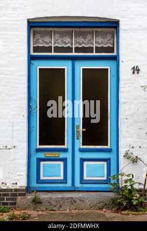 Haustür, Friedrichstadt, Nordfriesland Foto Stock