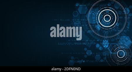 Sfondo vettoriale nel concetto di tecnologia. Illustrazione Vettoriale