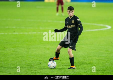 Cadice, Spagna. 05 dicembre 2020. Pedro 'Pedri' Gonzalez di Barcellona durante la partita di calcio del campionato spagnolo la Liga tra Cadice CF e FC Barcellona il 5 dicembre 2020 allo stadio Ramon de Carranza di Cadice, Spagna - Foto Joaquin Corchero / Spagna DPPI / DPPI / LM Credit: Paola Benini/Alamy Live News Foto Stock