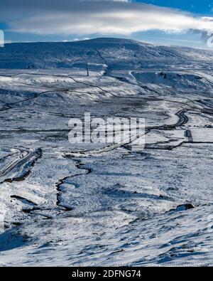 Inverno a Langstrothdale nelle valli dello Yorkshire Foto Stock