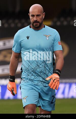 Cesena, Italia. 05 dicembre 2020. Jose Manuel Pepe Reina della SS Lazio in azione durante Spezia Calcio vs SS Lazio, Serie calcistica italiana A match a cesena, Italia, Dicembre 05 2020 Credit: Independent Photo Agency/Alamy Live News Foto Stock