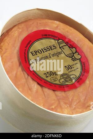 Epoisses, Cow-Milk francese di formaggio dalla Borgogna Foto Stock