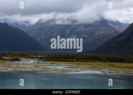 Paesaggio nel Kukat Bay Katmai National Park, Alaska, Stati Uniti Foto Stock