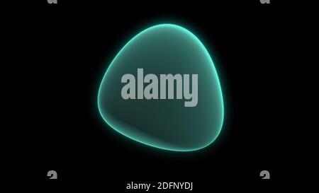 Elegante Sample Abstract oggetto neon 3d sfondo minimale copertina minimalistica rendering 3d Foto Stock