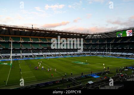 Twickenham, Londra, Regno Unito. 6 Dicembre 2020. International Rugby, Autumn Nations Cup, England contro France; veduta generale di Inside Twickenham Stadium durante il 2 ° tempo di credito: Action Plus Sport / Alamy Live News Foto Stock