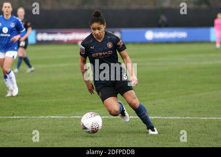 Liverpool, Regno Unito. 06 dicembre 2020. Demi Stokes di Manchester City in azione. Barclays Super League match femminile, Everton Women contro Manchester City Women al Walton Hall Park di Liverpool domenica 6 dicembre 2020. Questa immagine può essere utilizzata solo per scopi editoriali. Solo per uso editoriale, è richiesta una licenza per uso commerciale. Nessun uso in scommesse, giochi o un singolo club/campionato/giocatore publications.pic di Chris Stading/Andrew Orchard sports photography/Alamy Live News Credit: Andrew Orchard sports photography/Alamy Live News Foto Stock