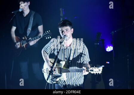 Louis Delort si esibisce dal vivo al Cafe de la danse di Parigi, in Francia, il 29 settembre 2018. Foto di Alain Apaydin/ABACAPRESS.COM Foto Stock