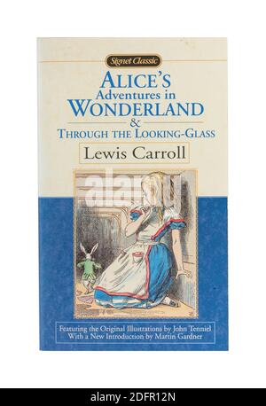 Alice's Adventures in Wonderland & Through the Looking-Glass classic per bambini libro di Lewis Carroll, Greater London, England, united kingdom Foto Stock