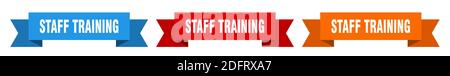 nastro di formazione del personale. formazione del personale banner di carta isolata. cartello Illustrazione Vettoriale