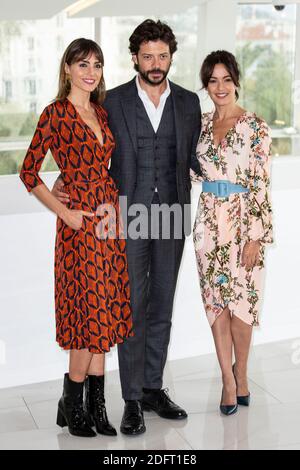 Irene Arcos, Alvaro morte, Veronica Sanchez posa alla fotocellula del 'Molo' durante il MIPCOM di Cannes, Francia, il 16 ottobre 2018 Foto di Marco Piovanotto/ABACAPRESS.COM Foto Stock