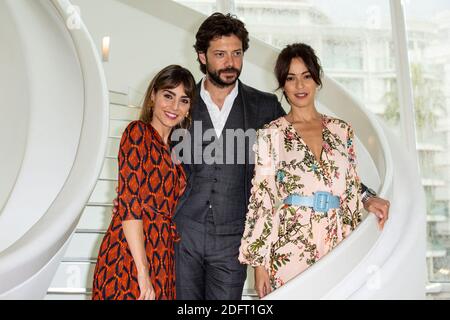 Irene Arcos, Alvaro morte, Veronica Sanchez posa alla fotocellula del 'Molo' durante il MIPCOM di Cannes, Francia, il 16 ottobre 2018 Foto di Marco Piovanotto/ABACAPRESS.COM Foto Stock