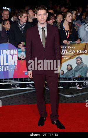 Billy Howle partecipa alla Premiere of Outlaw King come parte del 62° BFI London Film Festival a Londra, Inghilterra, il 17 ottobre 2018. Foto di Aurore Marechal/ABACAPRESS.COM Foto Stock