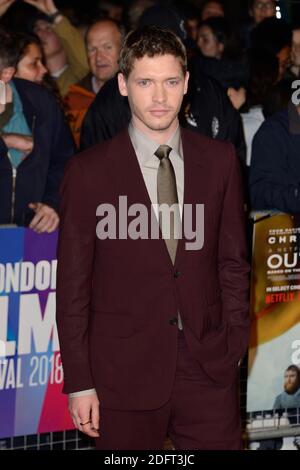 Billy Howle partecipa alla Premiere of Outlaw King come parte del 62° BFI London Film Festival a Londra, Inghilterra, il 17 ottobre 2018. Foto di Aurore Marechal/ABACAPRESS.COM Foto Stock