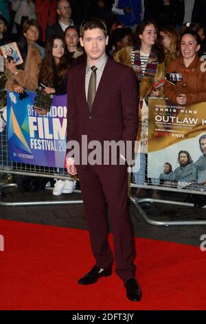 Billy Howle partecipa alla Premiere of Outlaw King come parte del 62° BFI London Film Festival a Londra, Inghilterra, il 17 ottobre 2018. Foto di Aurore Marechal/ABACAPRESS.COM Foto Stock