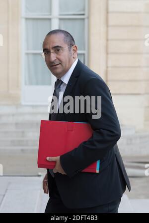 Segretario di Stato francese al Ministro degli interni Laurent Nunez in arrivo per la riunione settimanale del gabinetto a Elysee Palace il 17 ottobre 2018. Foto di Jacques Witt/piscina/ABACAPRESS.COM Foto Stock