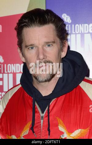 Ethan Hawke partecipa alla Premiere di Blaze come parte del 62° BFI London Film Festival a Londra, Inghilterra, il 20 ottobre 2018. Foto di Aurore Marechal/ABACAPRESS.COM Foto Stock