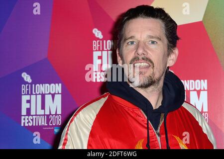 Ethan Hawke partecipa alla Premiere di Blaze come parte del 62° BFI London Film Festival a Londra, Inghilterra, il 20 ottobre 2018. Foto di Aurore Marechal/ABACAPRESS.COM Foto Stock