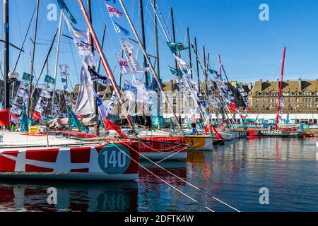 Atmosfera sul porto di St Malo prima della partenza della Route du Rhum 2018, il 3 novembre 2018. Foto di Arnaud Masson/ABACAPRESS.COM Foto Stock