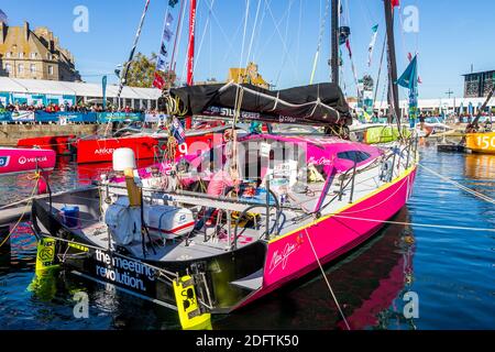 Atmosfera sul porto di St Malo prima della partenza della Route du Rhum 2018, il 3 novembre 2018. Foto di Arnaud Masson/ABACAPRESS.COM Foto Stock