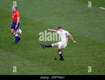 Twickenham, Londra, Regno Unito. 6 Dicembre 2020. International Rugby, Autumn Nations Cup, England Versus France; Owen Farrell of England Credit: Action Plus Sports/Alamy Live News Foto Stock