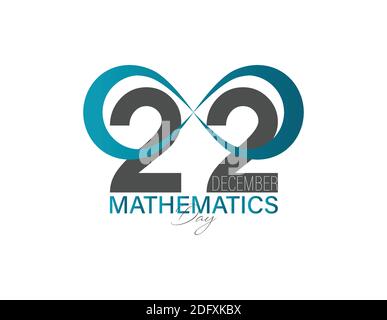 Giornata Matematica Nazionale 22 dicembre che si osserva alla nascita Anniversario di Srinivasa Ramanujan illustrazione sfondo piano Illustrazione Vettoriale