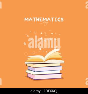 Giornata Matematica Nazionale 22 dicembre che si osserva alla nascita Anniversario di Srinivasa Ramanujan illustrazione sfondo piano Illustrazione Vettoriale