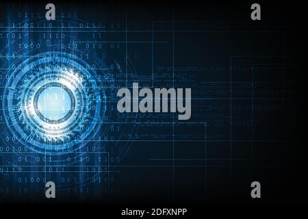 Sfondo vettoriale nel concetto di tecnologia. Illustrazione Vettoriale