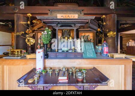 Presso i terreni del Tempio di Shinpuku-ji nella Prefettura di Aichi in Giappone Foto Stock