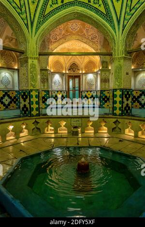 23 ottobre 2018. Hammam Sultan Mir Ahmad casa, Kashan, Iran. Foto Stock