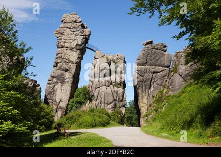 Geografia / viaggio, Germania, Renania Settentrionale-Vestfalia, Foresta di Teutoburg, Horn-Bad Meinberg, Externstei, Additional-Rights-Clearance-Info-non-disponibile Foto Stock