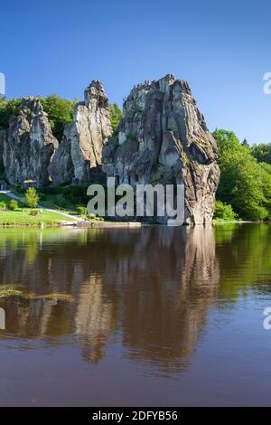 Geografia / viaggio, Germania, Renania Settentrionale-Vestfalia, Foresta di Teutoburg, Horn-Bad Meinberg, Externstei, Additional-Rights-Clearance-Info-non-disponibile Foto Stock