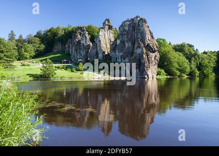 Geografia / viaggio, Germania, Renania Settentrionale-Vestfalia, Foresta di Teutoburg, Horn-Bad Meinberg, Externstei, Additional-Rights-Clearance-Info-non-disponibile Foto Stock