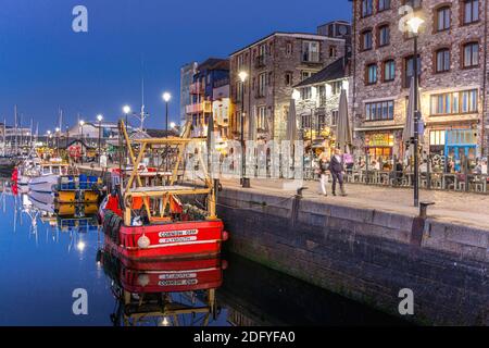 Barche da pesca nel porto di Sutton sul Barbican a Plymouth Foto Stock