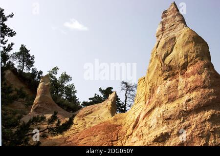 Le cave di ocra Rustrel Foto Stock